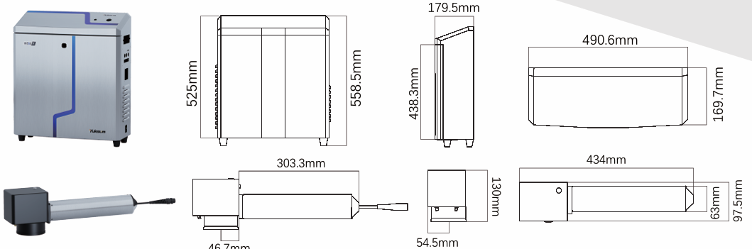 M500F Fiber Laser Marking Machine technical reference diagram
