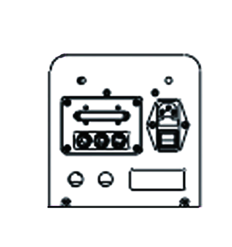 MZ520U connector-panel technical drawing